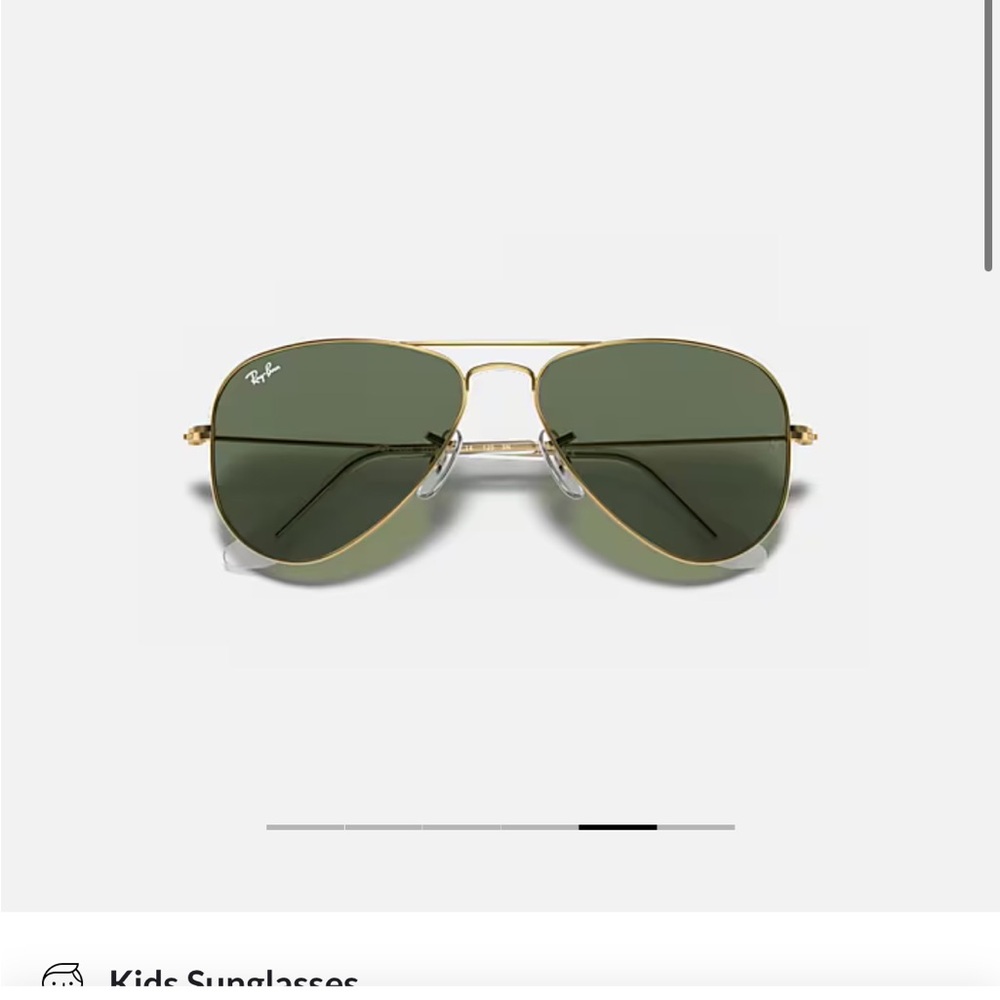 Ray-Ban Gold Frame Sunglasses with Green Lenses